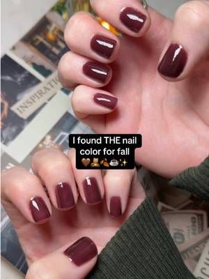 TikTok post by @reviewwithcam for LONDONTOWN. Caption reads: [...] #autumnnails #burgundynails @LondontownUSA.