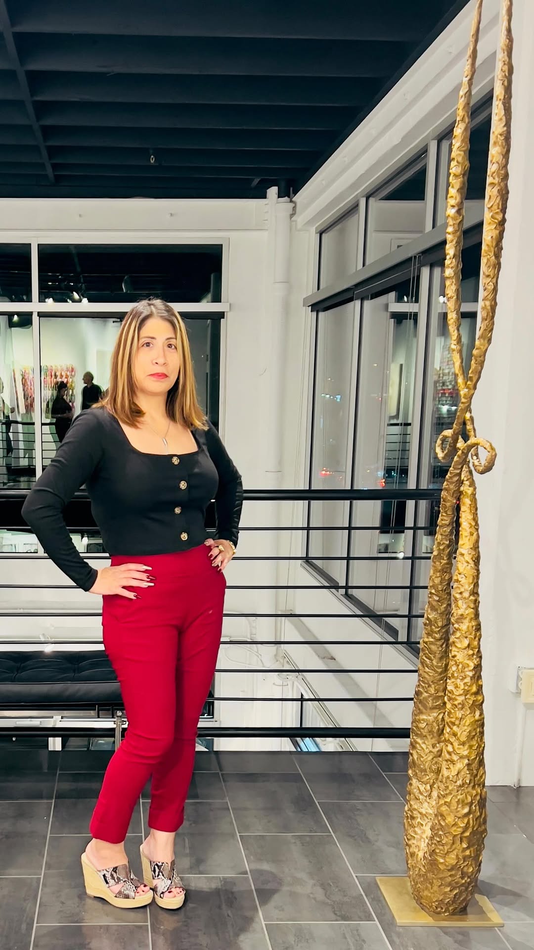 Instagram post by @athena_rangel for ShopHDE. Caption reads: @shophde Pull On Capri Pants for Women with [...].