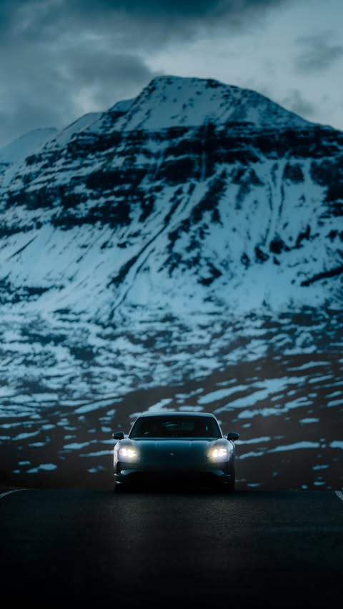 Instagram post by @thejacobmurray for Porsche. Caption reads: [...] in search of clear skies in the Porsche....