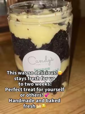 TikTok post by @ruby.x.reviews for Candy's Cupcakes. Caption reads: Calling all kinder bueno fans!! 🍫 or check there....