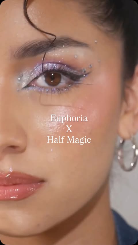 Instagram post by @miabgalvan for HALF MAGIC. Caption reads: [...] the new limited edition Euphoria x Half....