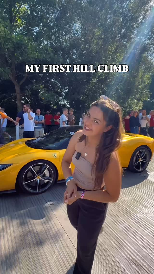 Instagram post by @graceautos_ for Ferrari. Caption reads: Sent up the hill by Ferrari 🐎🔥

My first ever....