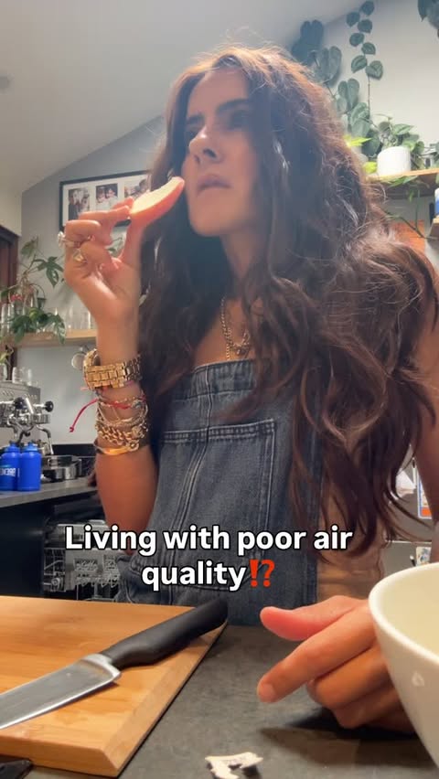 Instagram post by @healingfromtheinsidenout for Vimergy. Caption reads: If anyone is living with poor air quality right....