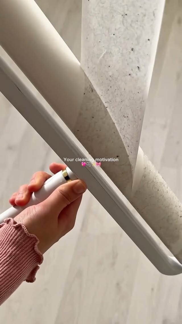Instagram post by @cleangior for Delomo. Caption reads: Your cleaning motivation for monday 💖🫧✨🎀....