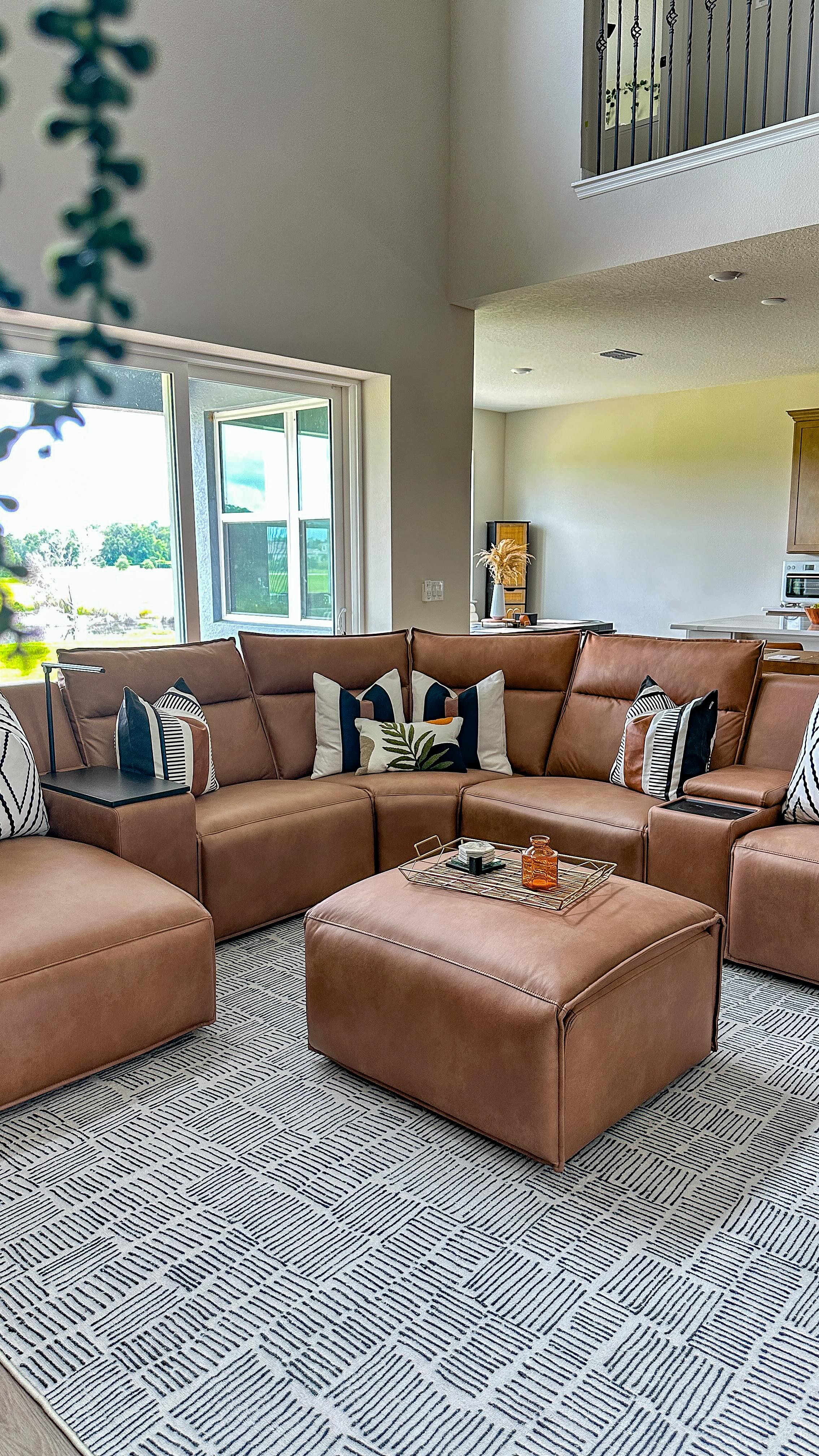 Instagram post by @jonellelovesdiy for Rooms To Go. Caption reads: ✨ L I V I N G  R O O M  R E V E A L ✨

Rooms To Go....