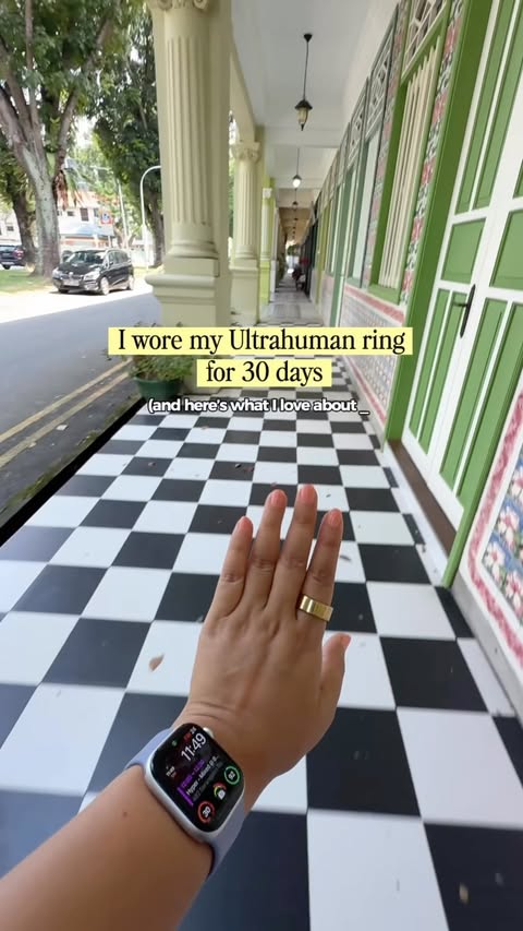 Instagram post by @butterdfly for Ultrahuman. Caption reads: I wore the Ultrahuman Ring Air every day for 30....
