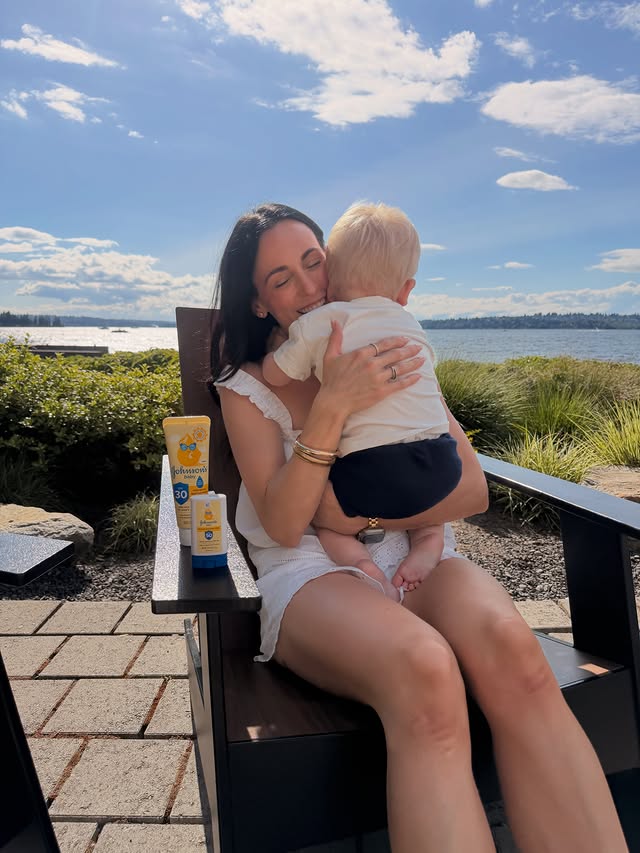 Instagram post by @intentionally_influenced for Johnson’s Baby. Caption reads: #JohnsonsBabyPartner #Ad We are loving these sunny....