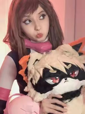 TikTok post by @becomingpotatoess for PlushShop. Caption reads: [#MHA] Thank you @PLUSHSHOP.COM for sending me....
