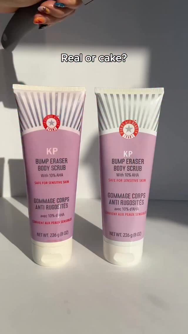 Instagram post by @inaecakes for First Aid Beauty. Caption reads: Real or cake? Either way, we’re serving....