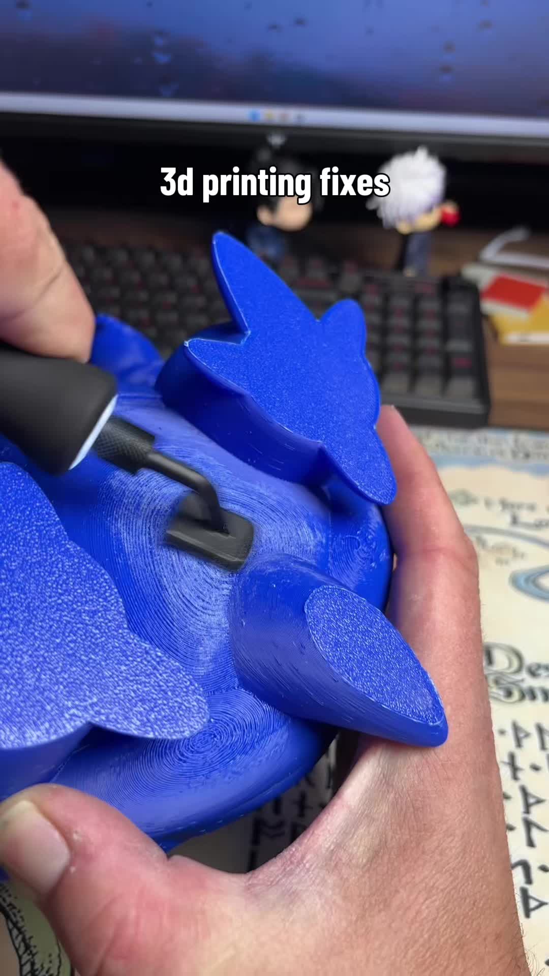 TikTok post by @idahochase for Fanttik. Caption reads: #fanttik #3dprinting preparing 3d prints @Fanttik.