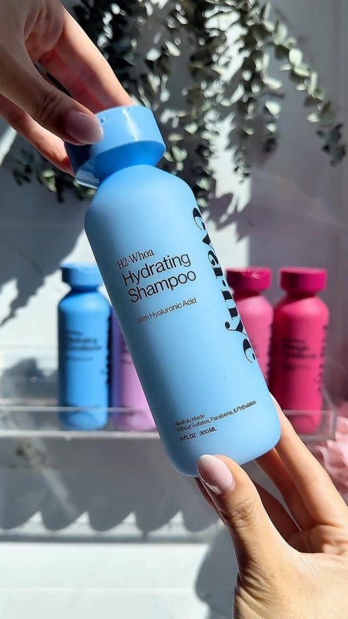 Instagram post by @elysian__living for Eva NYC. Caption reads: From dry to hydrated in one wash using @evahairnyc....