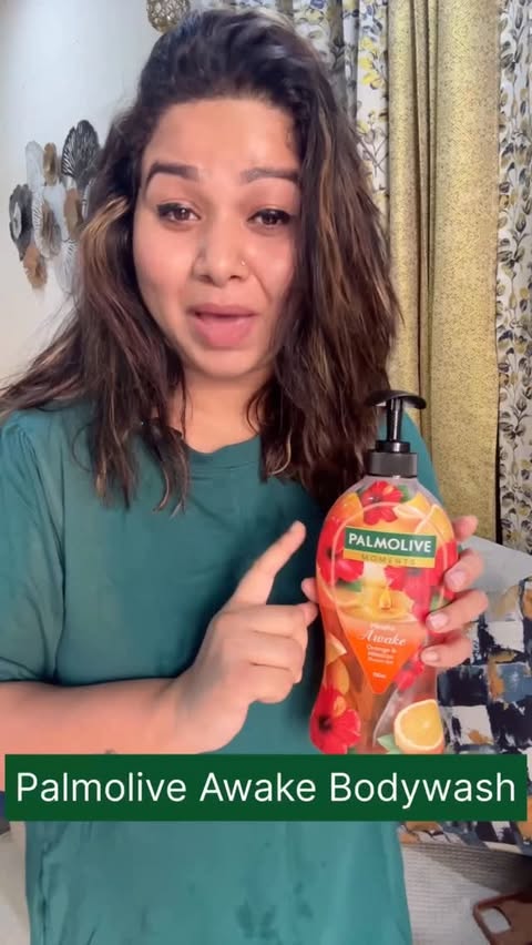 Instagram post by @jyotsnas805 for Palmolive. Caption reads: Palmolive Morning Awake bodywash is my daily....