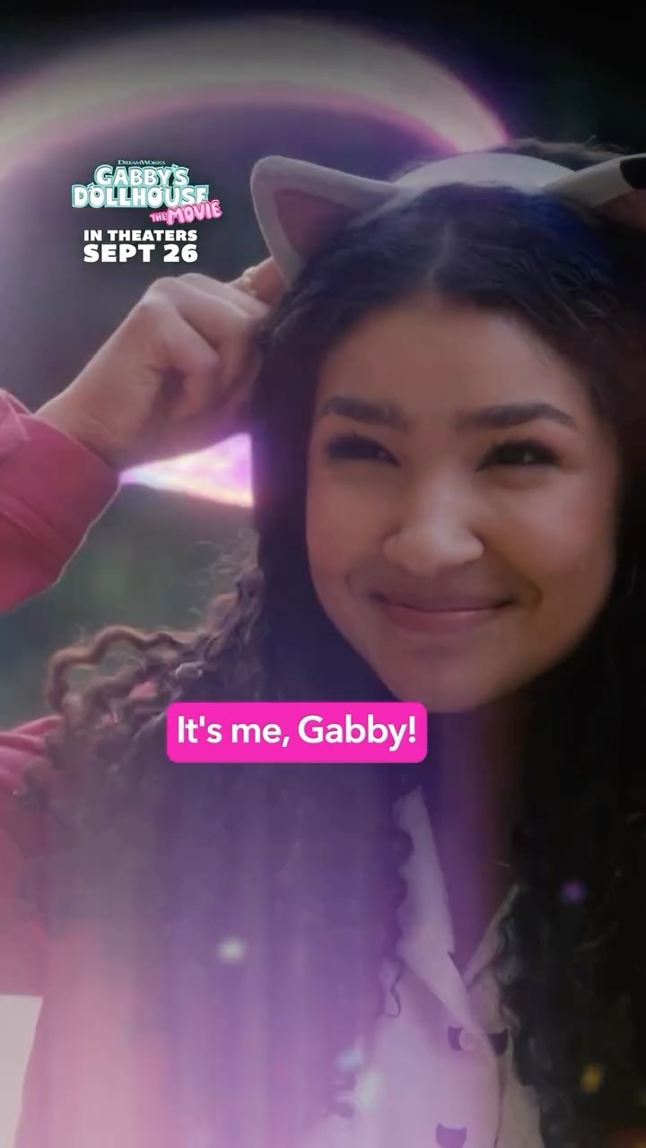 Instagram post by @lailalockhartkraner for Gabby's Dollhouse. Caption reads: We’re not just going to the movies, we’re going to....