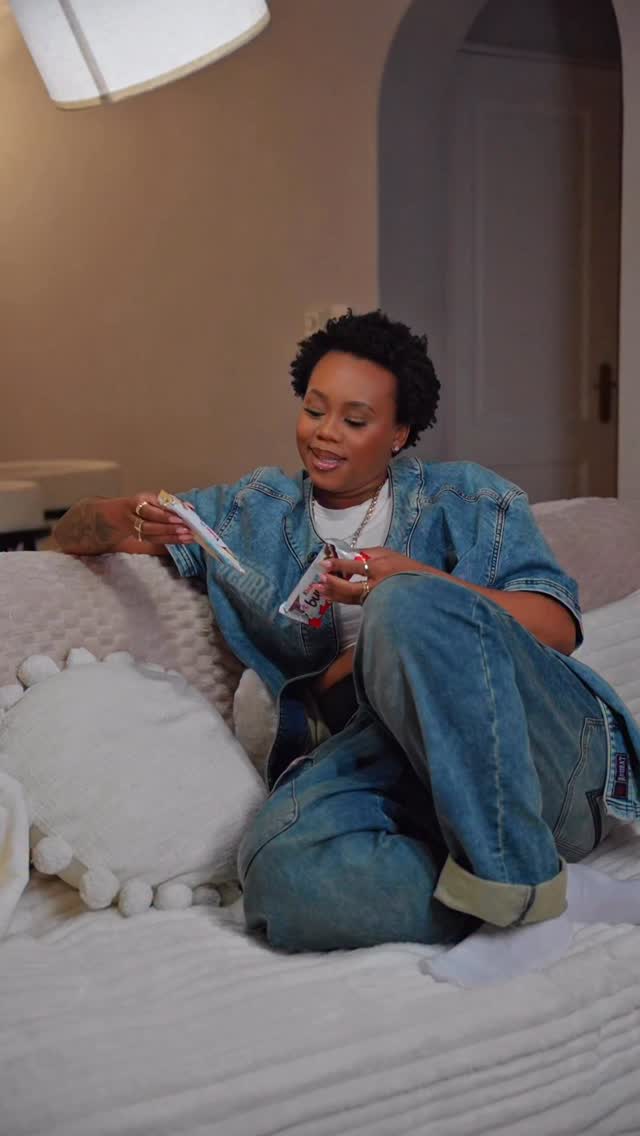 Instagram post by @bontle.modiselle for Kinder. Caption reads: Kinder Bueno is here 🤍✨
Not your ordinary snack.....