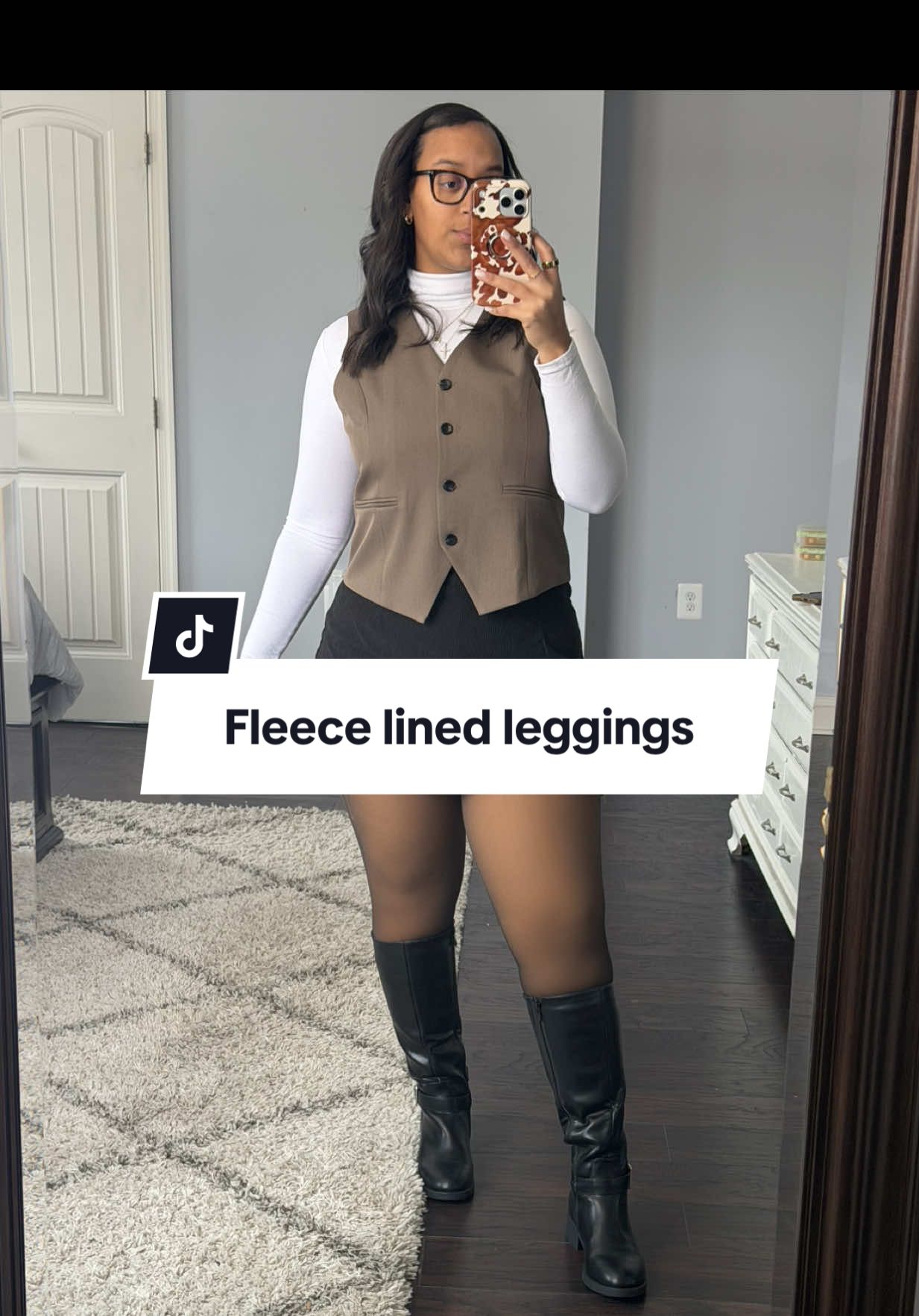 TikTok post by @mykattshop for SWEET MAYHEM. Caption reads: @SWEET MAYHEM #fleecelined #fleecelinedtights....