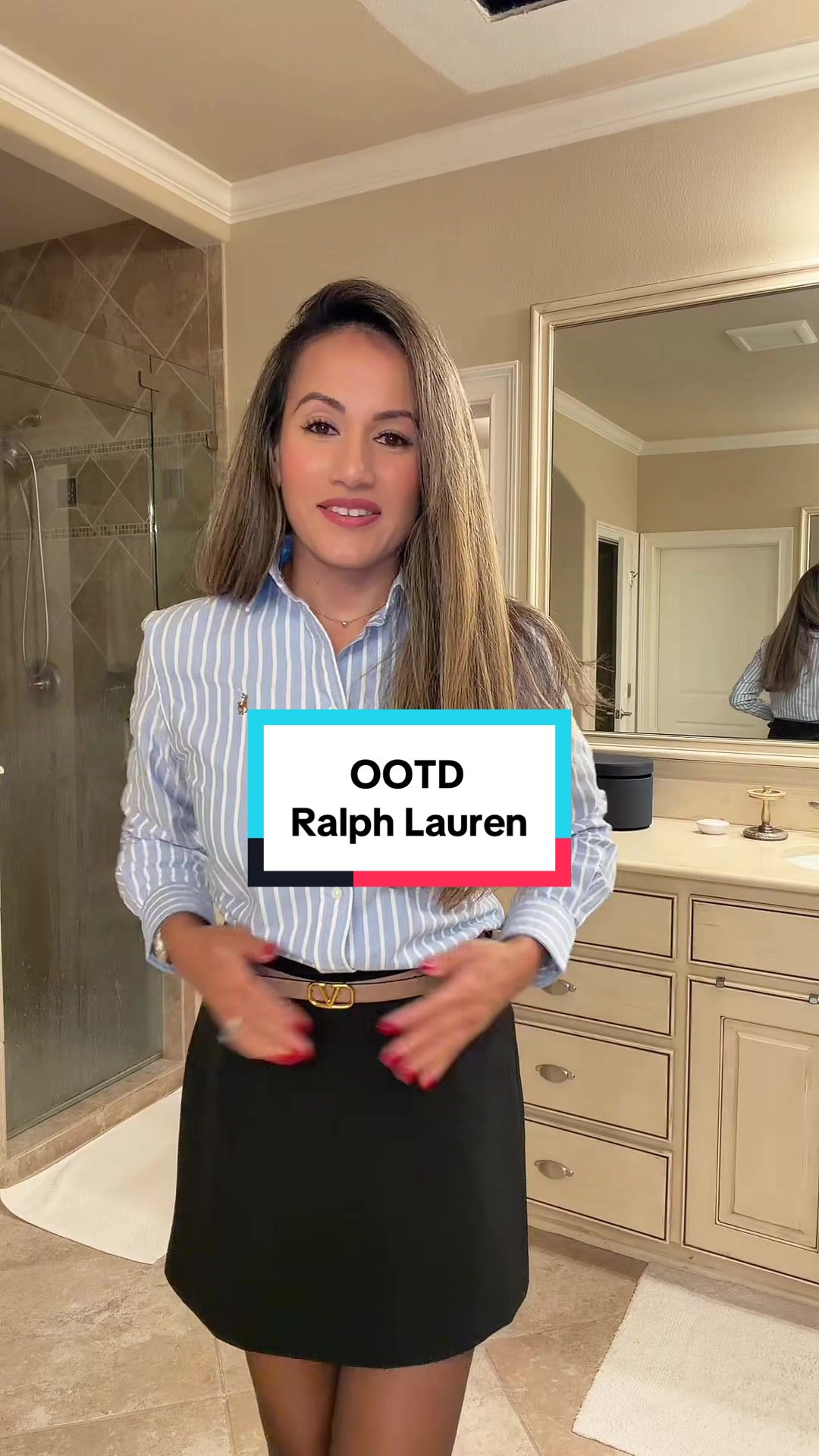 TikTok post by @pharma.sue for Hanes. Caption reads: Coffee & Hot Chocolate Kind of Day ☕️🍫  Stepping....