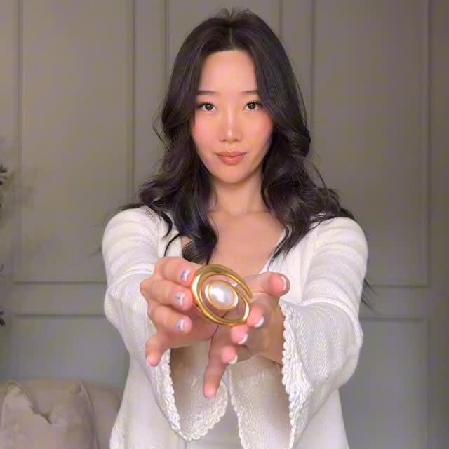 Instagram post by @natalikim for Heaven Mayhem. Caption reads: 3 ways to wear your brooch✨save this for your next....