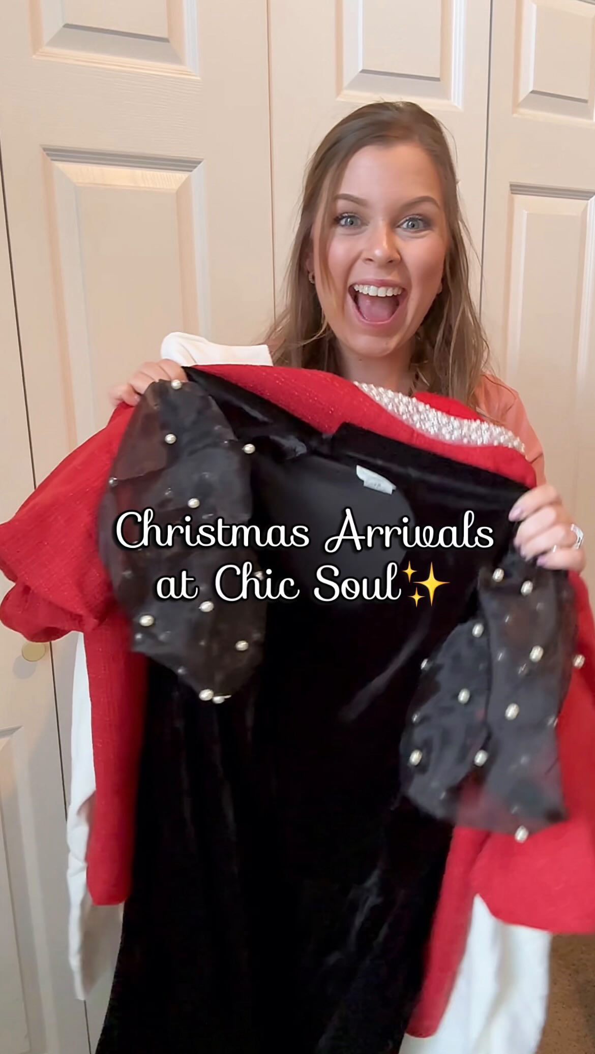 Instagram post by @gradesandgrace for Chic Soul. Caption reads: From cozy to classy 🖤 Chic Soul’s Christmas drop....