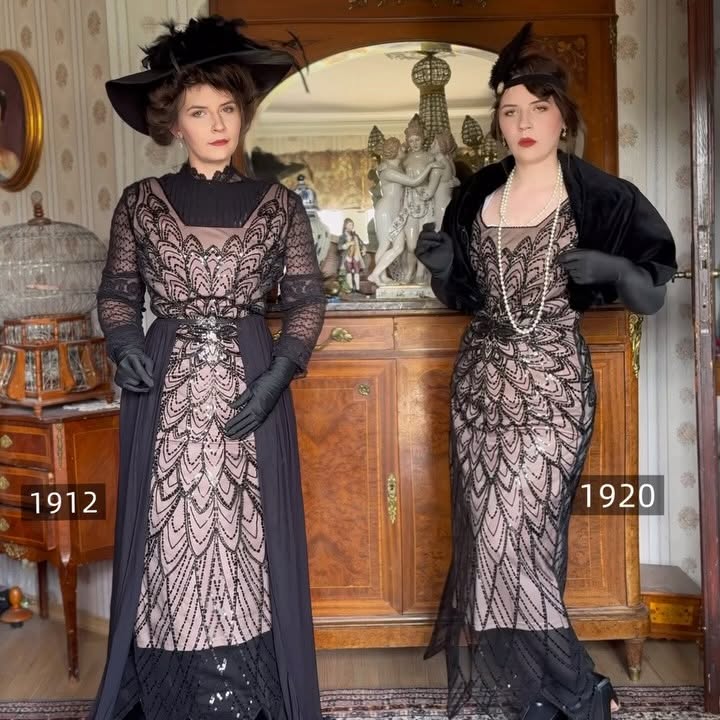 Instagram post by @duchess.milianda for American Duchess. Caption reads: Wearing the same dress from @babeyond_official ,....