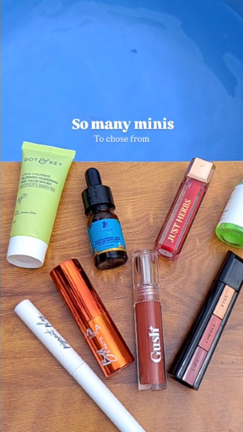 Instagram post by @ugcwavez for Smytten. Caption reads: [...] decide what to buy full-size 💖 @getsmytten....