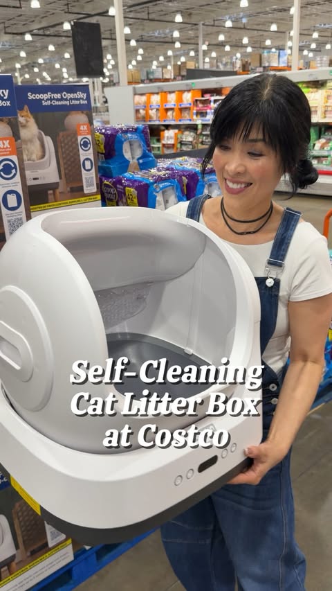 Instagram post by @costcotv for PetSafe. Caption reads: [...] your whole routine 🐱✨ I found the PetSafe....