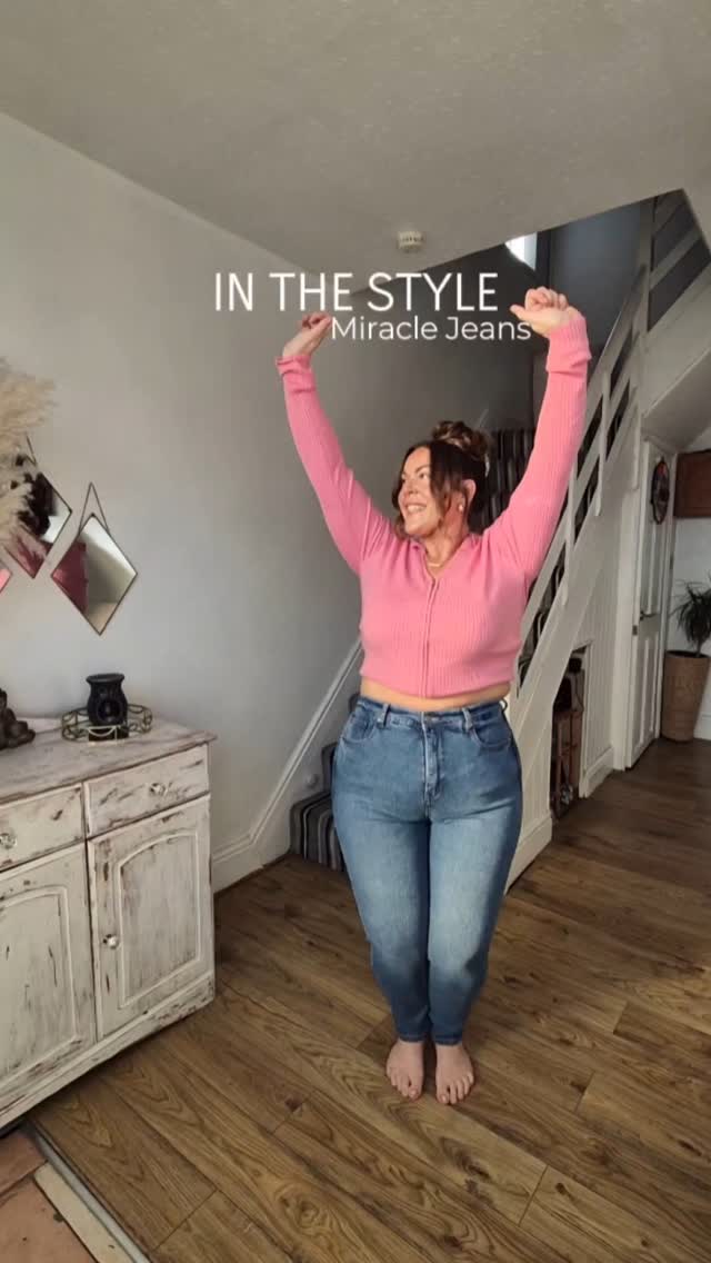 Instagram post by @tammina_khan for In The Style. Caption reads: The Miracle Jean ✨️👖
@inthestyle 

These jeans....