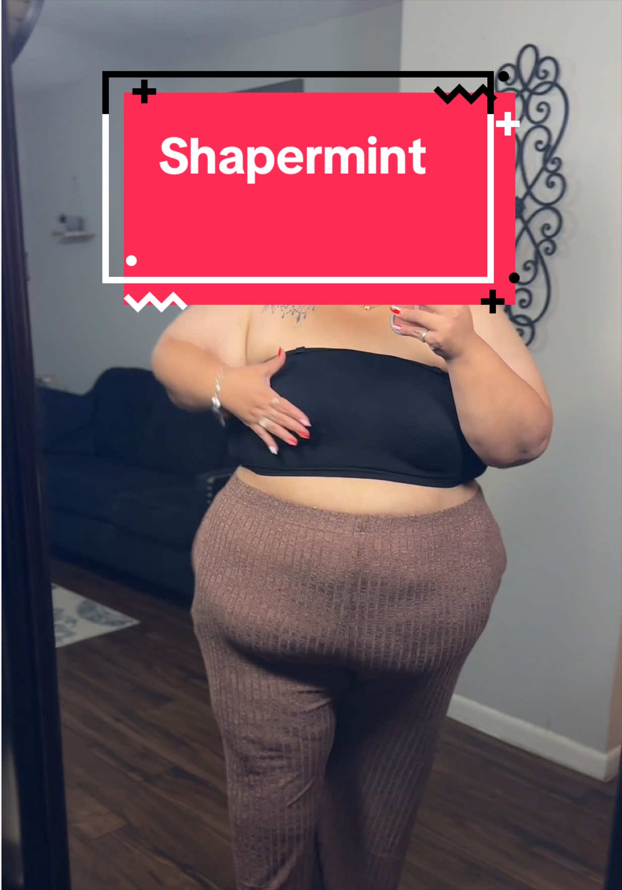 TikTok post by @tay_reneeh for Shapermint. Caption reads: [...] I thought I couldn’t wear! 😭🫶🏼🩷🙌....