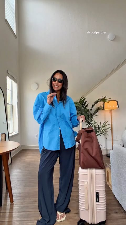 Instagram post by @taynnabrito for Vuori. Caption reads: two Villa silhouettes from @vuoriclothing: same....