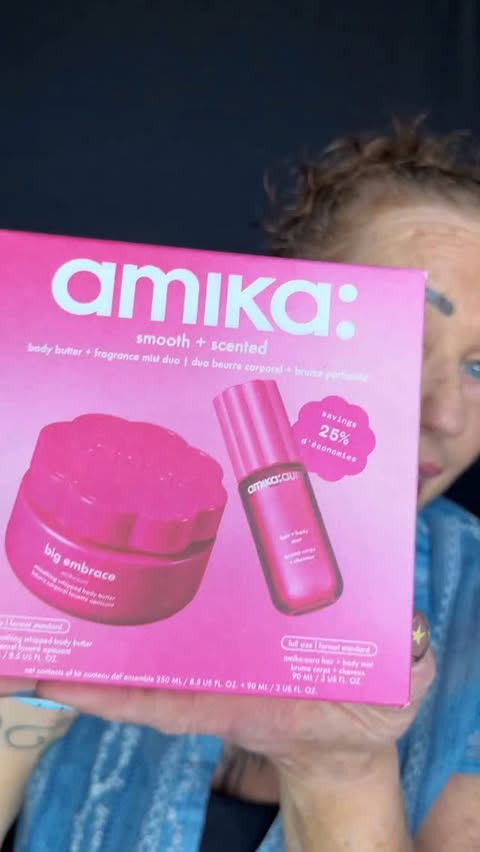 Instagram post by @just_janci for amika. Caption reads: @amika I knew you could do hair care, but the....