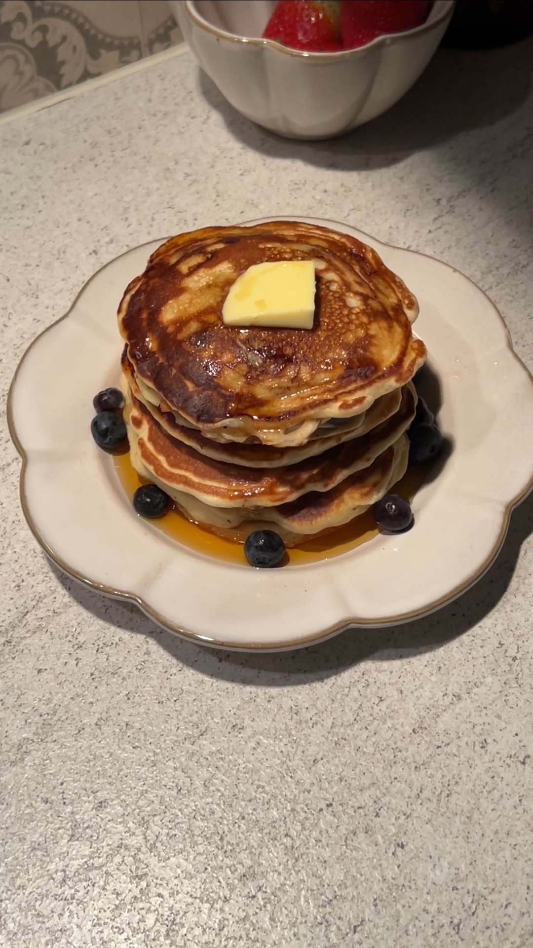 Instagram post by @mangotastes for Swan Brand. Caption reads: Blueberry Pancakes 💜🥞 with @swanbranduk!
Thank....