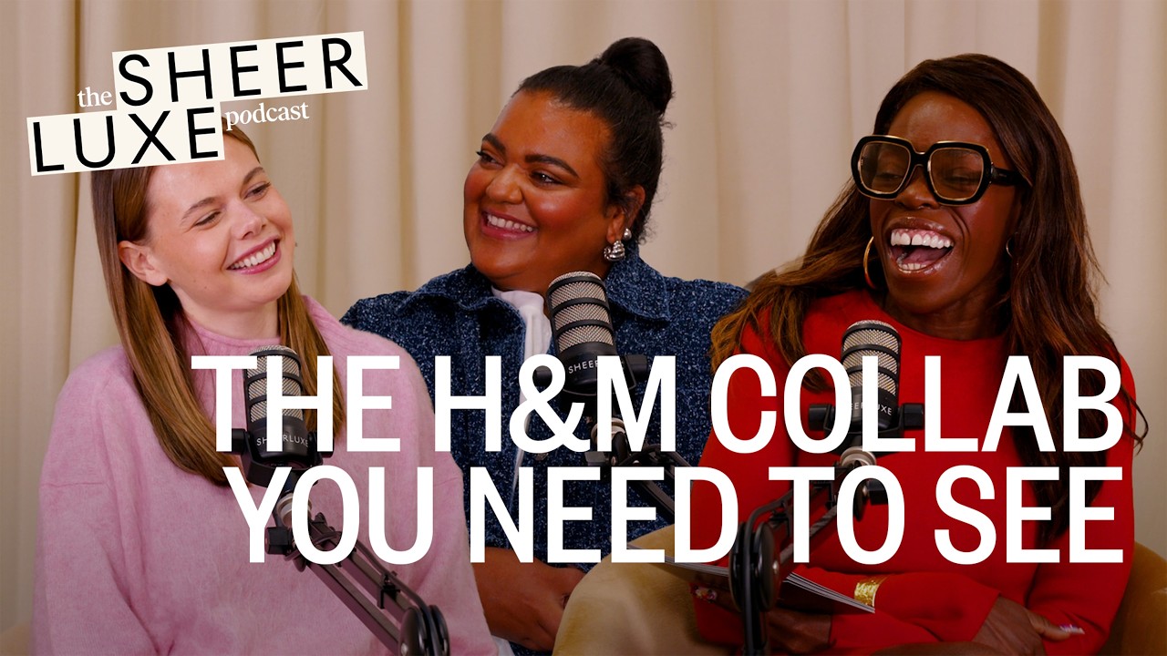 YouTube post by @sheerluxe for Jenni Kayne. Caption reads: Christmas Party Outfits, H&M x Stella McCartney &....