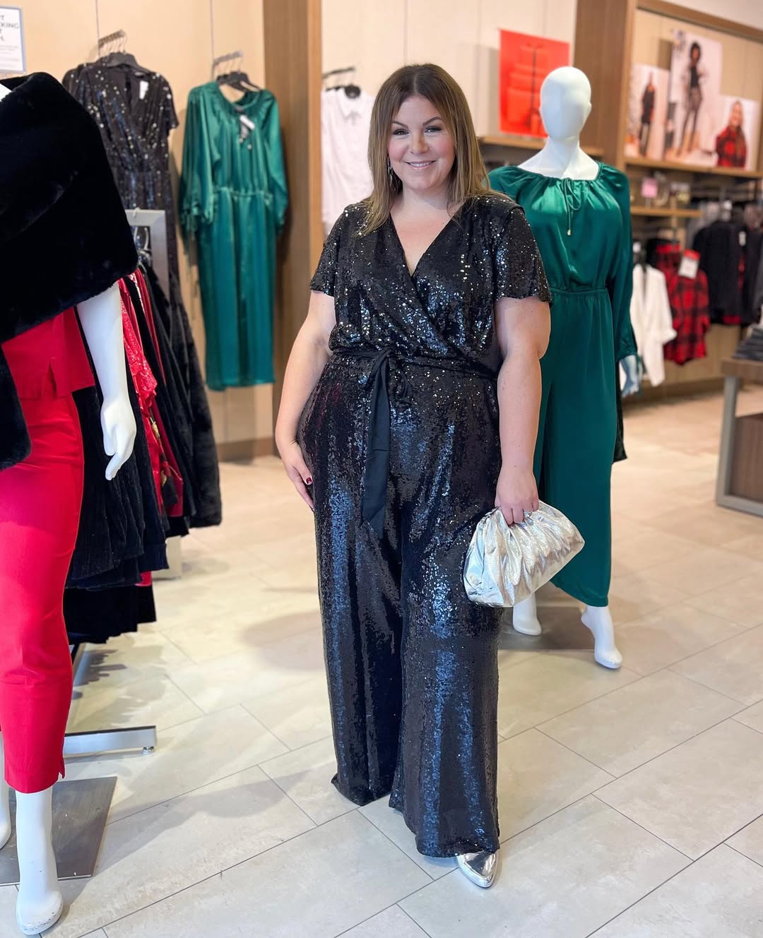 Instagram post by @jen.taylor.style for Lane Bryant. Caption reads: @lanebryant is having a party besties, and we’re....