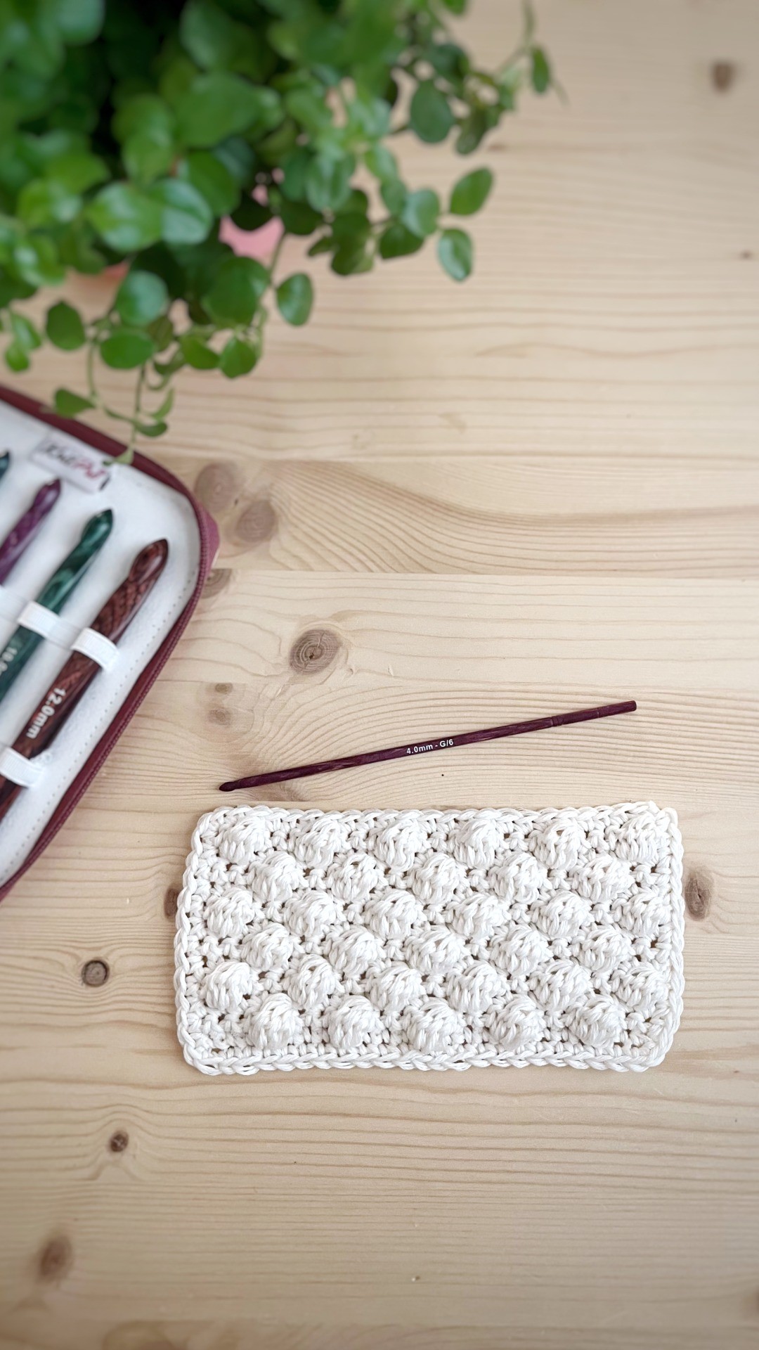 Instagram post by @gusiela_ for KnitPro. Caption reads: Want to add playfulness, instant texture and....