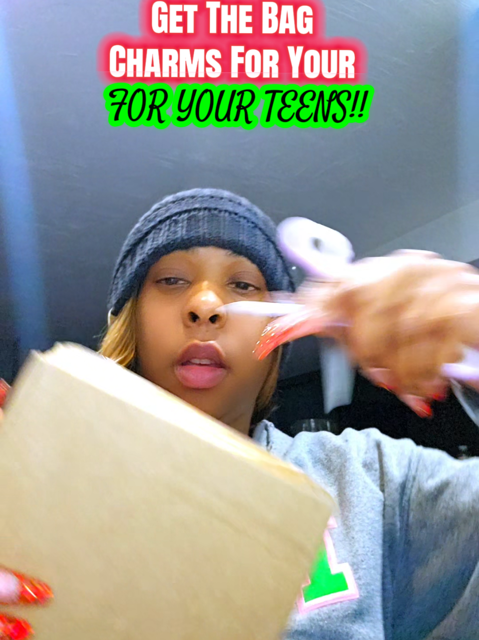 TikTok post by @itsjusneik for Canvas Beauty Brand. Caption reads: The bag charms from @CANVAS BEAUTY BRAND is what....