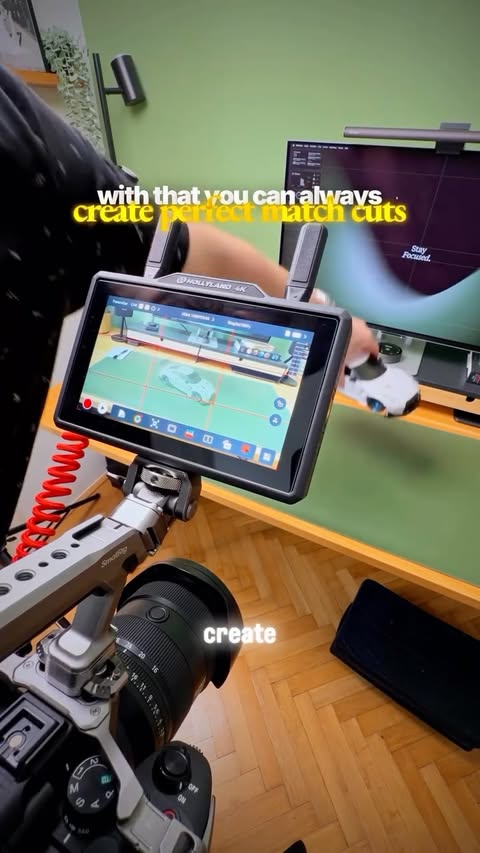 Instagram post by @floo.tt for Hollyland. Caption reads: the new Hollyland Pyro 5 4K is amazing ✨ AD |....