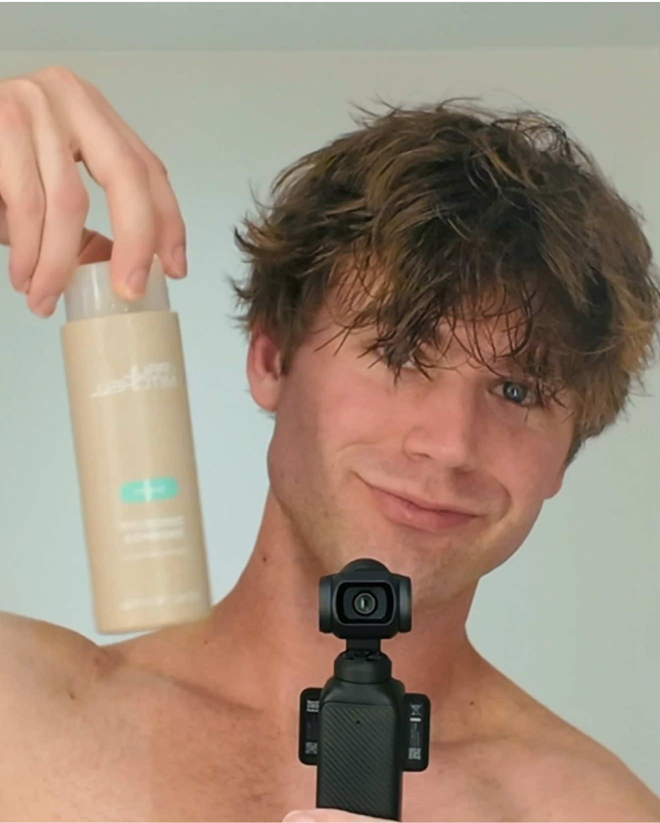 TikTok post by @ayypatrick for Paul Mitchell. Caption reads: [...] whether i'm traveling or at home. 🤝 @Paul....