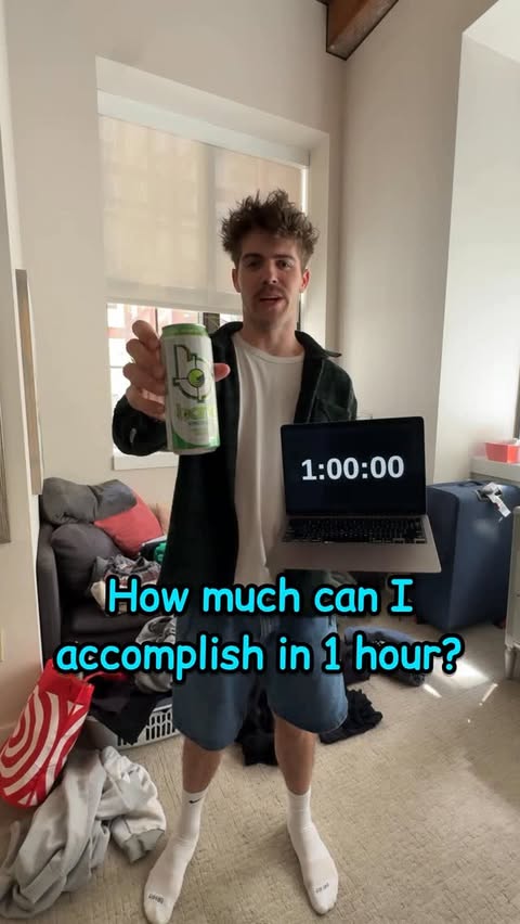 Instagram post by @seanedenn for Bang Energy Drink. Caption reads: A little apartment reorganizing with @bangenergy....