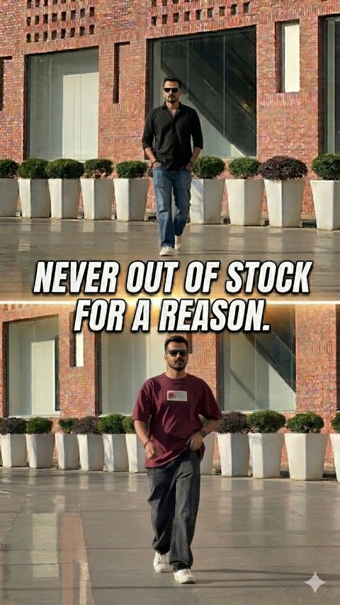 Instagram post by @garhwali_hemu for Snitch. Caption reads: These SNITCH jeans are never out of stock… now you....