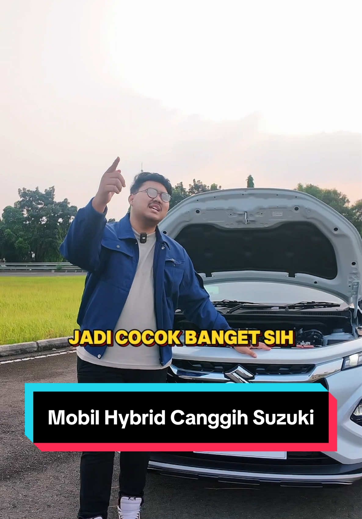 TikTok post by @agalangs for Suzuki. Caption reads: [...] nemenin aktifitas harian lo ? Udah pasti....