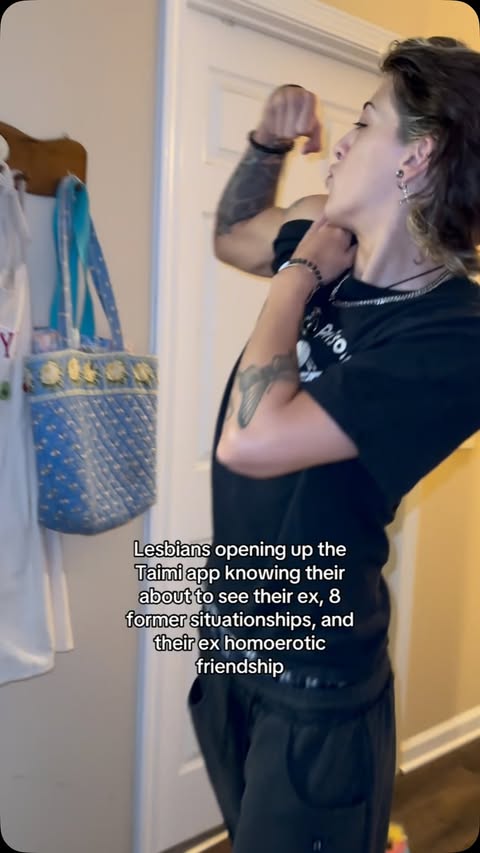 Instagram post by @sierra_locklear01 for Taimi. Caption reads: Opening up the @taimiapp is basically a lesbian....