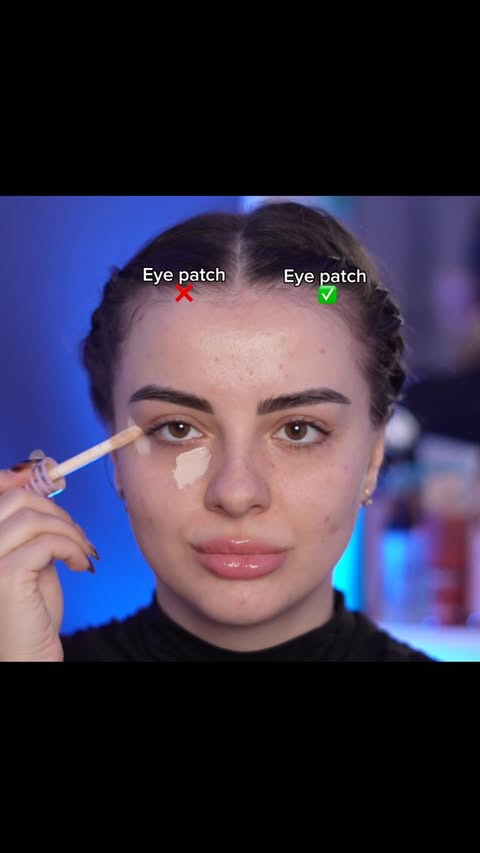 Instagram post by @julia__hauls for Abib Cosmetics. Caption reads: Eye patch ❌ vs Eye patch ✅ @abib.global AD....