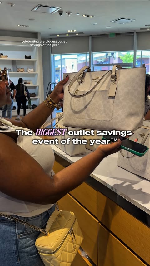 Instagram post by @tayjania for Premium Outlets. Caption reads: [...] Make sure to go to the St. Louis Premium....