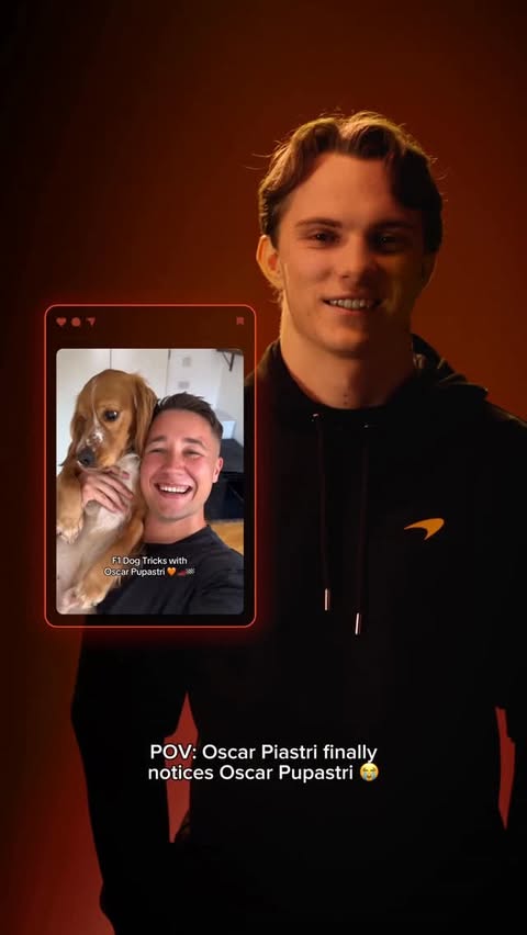 Instagram post by @brendonblake_ for McLaren. Caption reads: [...] & @mastercard 🧡

#f1 #oscarpiastri #mclaren....