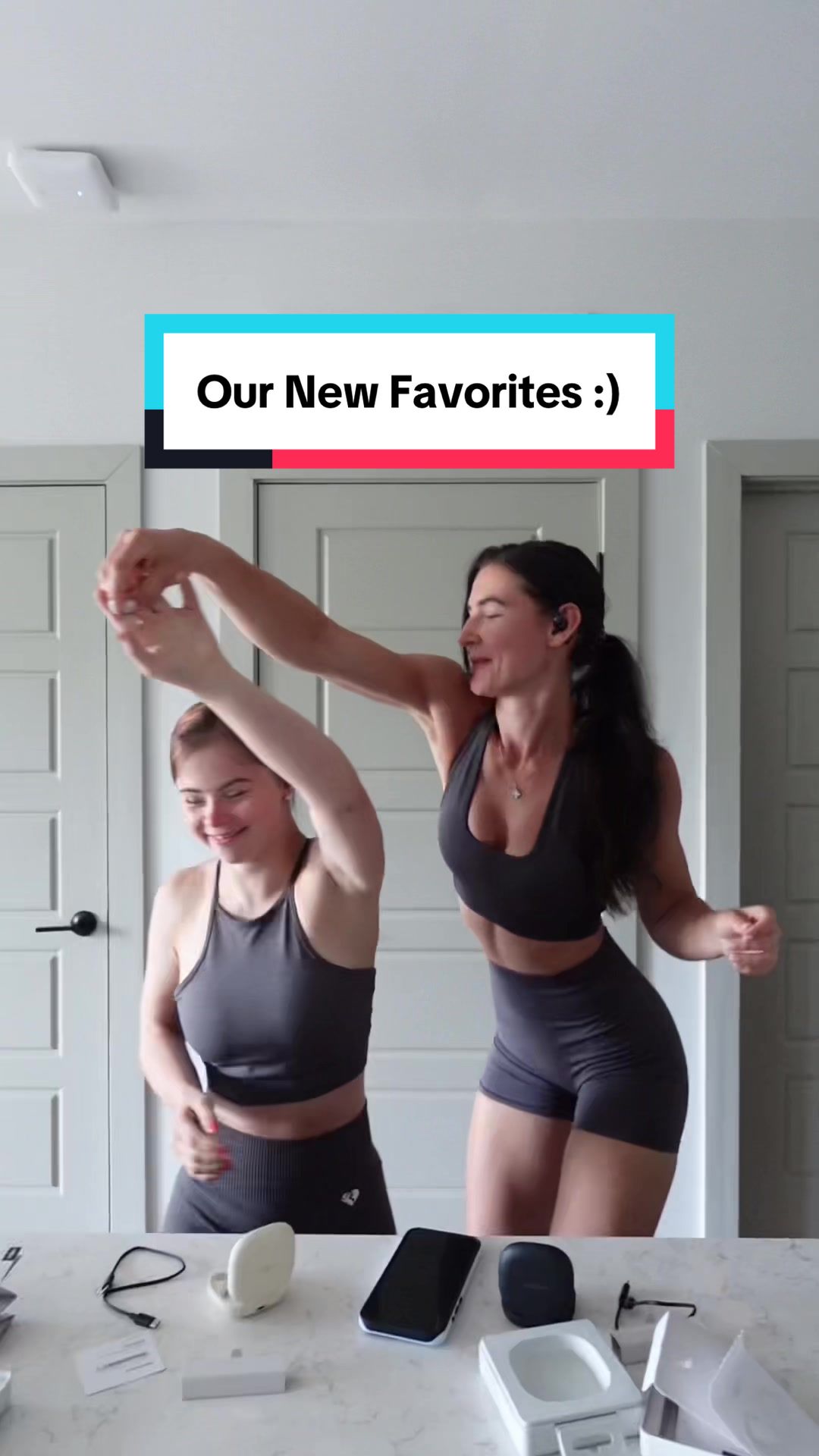 TikTok post by @vallitfit for Shokz. Caption reads: We love @Shokz Sports 🫶 Check our 🔗 in bio & use....