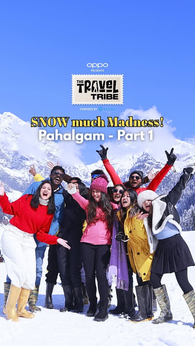 Instagram post by @jinal.inamdar for OPPO. Caption reads: [...] how it felt capturing Kashmir on my....