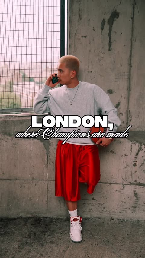 Instagram post by @joshmartinsilerio for Champion. Caption reads: London, where Champions are made - by me.....