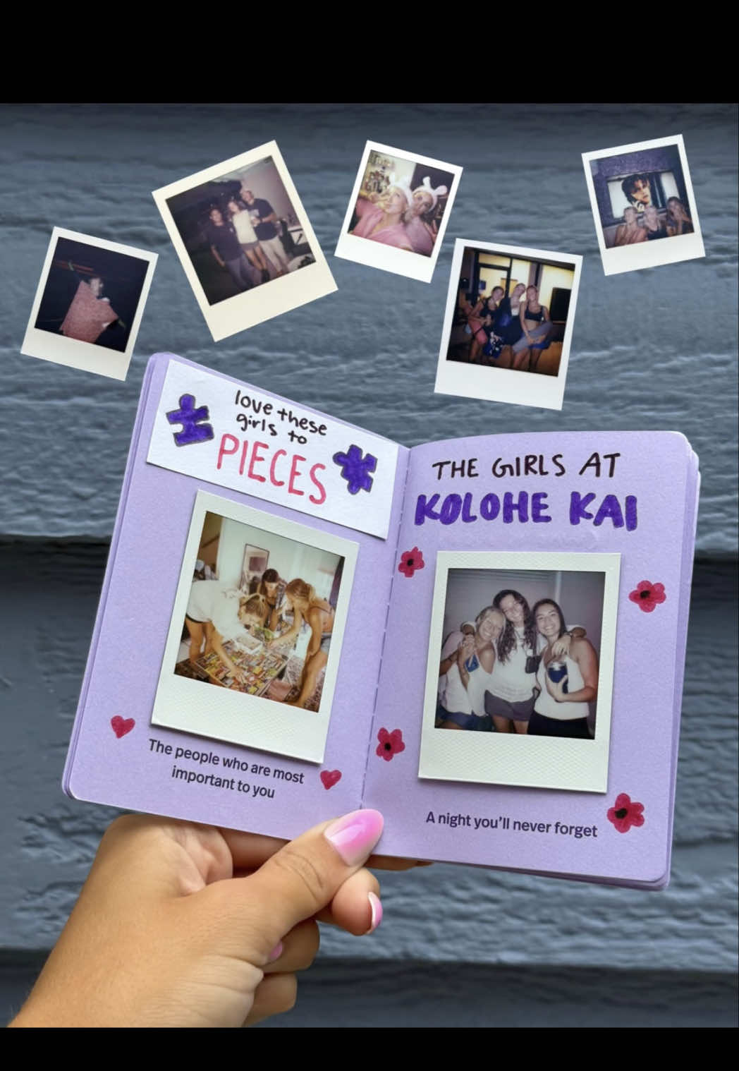 TikTok post by @taylorpolcyn2 for Polaroid. Caption reads: [...] down and enjoy it ALL 💜 @Polaroid • Get 10%....