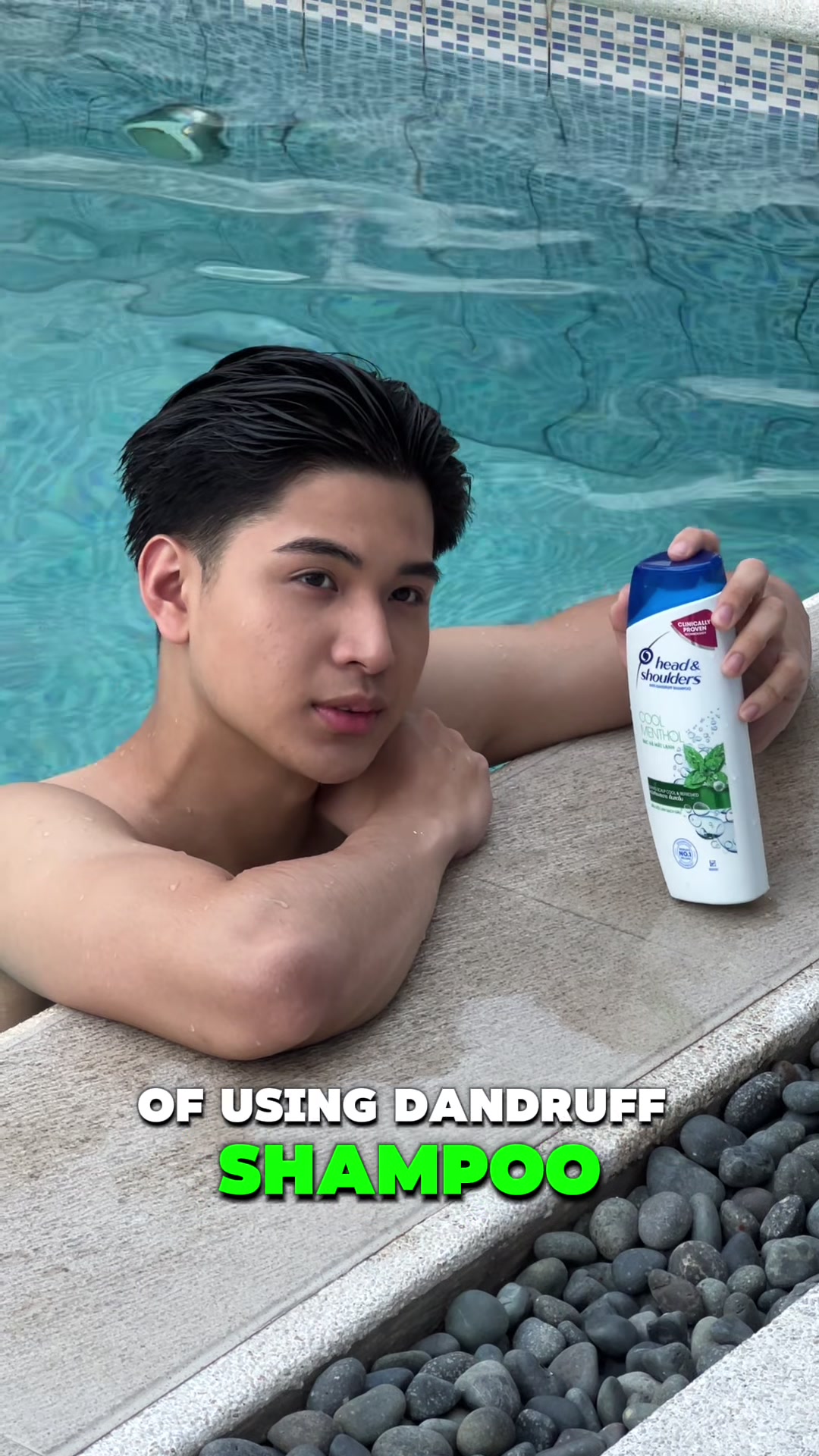 TikTok post by @calix_ck for Head & Shoulders Philippines. Caption reads: my go to @Head & Shoulders Philippines it proven....