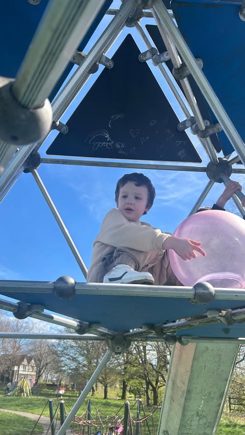 Instagram post by @thejonesfamilyjournals_ for The Entertainer Toys. Caption reads: Park day Ad| the Wubble Bubble Ball is the perfect....