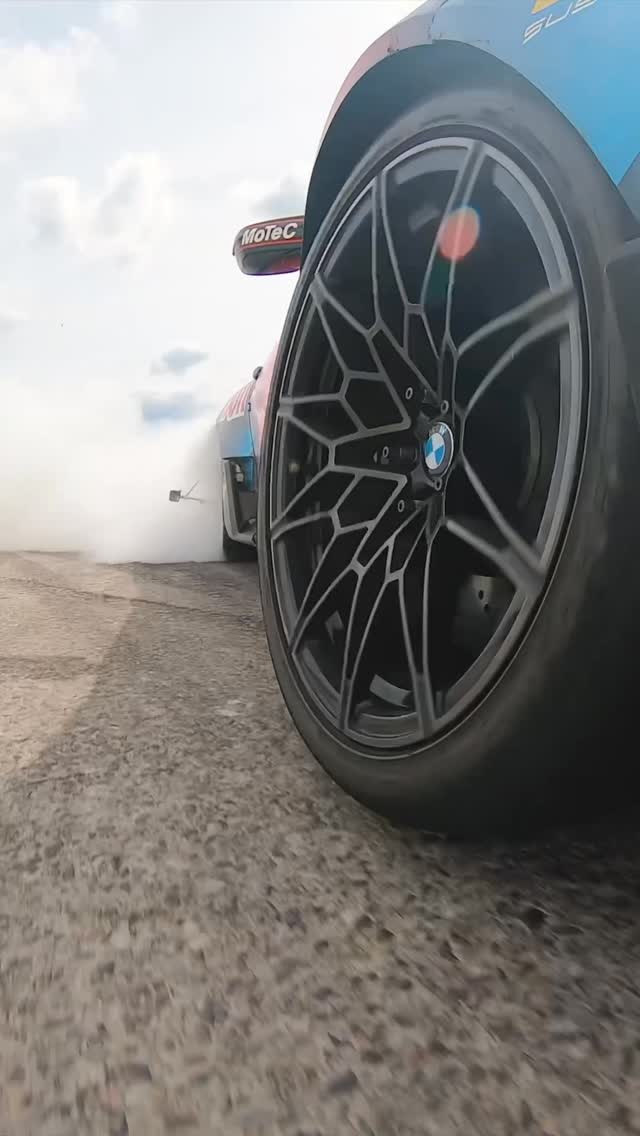 Instagram post by @redbulldriftbrothers for Red Bull. Caption reads: [...] #g87 #bmwm #m4 #g82 #tandem #redbull....